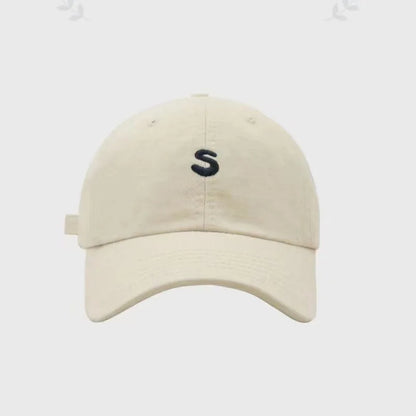 Simple Embroidery Peaked Cap Unisex Sun Hat