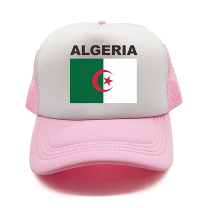 Cool Algeria Trucker Cap Men Algeria Flag Hat Baseball Cap