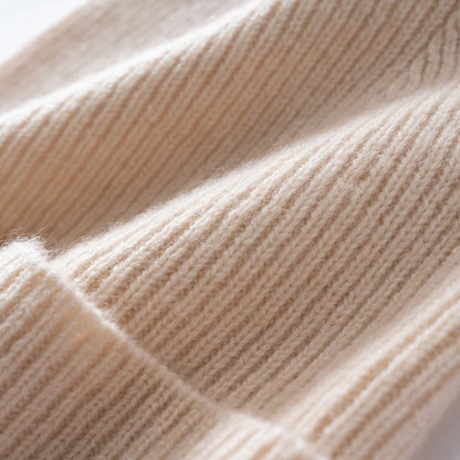 Korean Fashion Cashmere Hats Girls Boys Solid Color Outdoor Warm Caps Kids