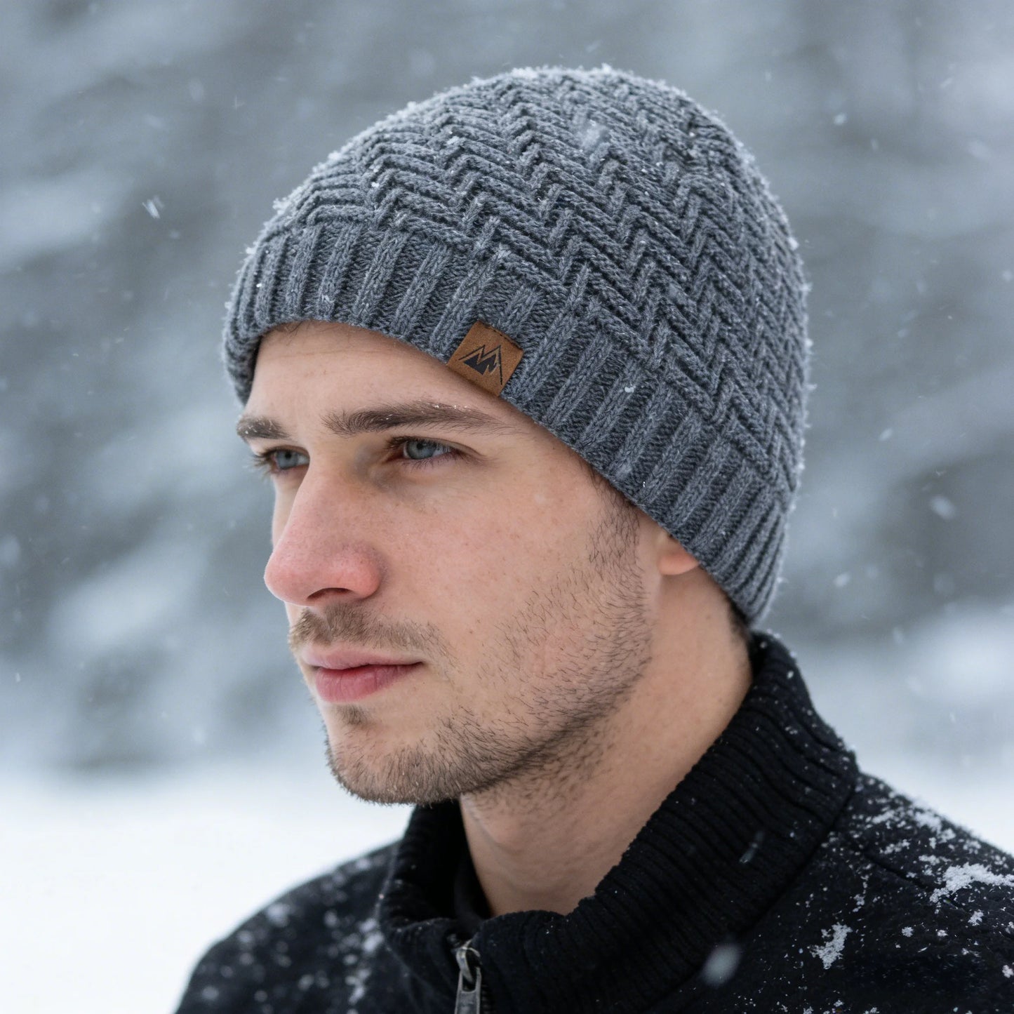 Hot Sale Unisex Peak Labal Winter Hats Fashion Knitted Hats For Men Women