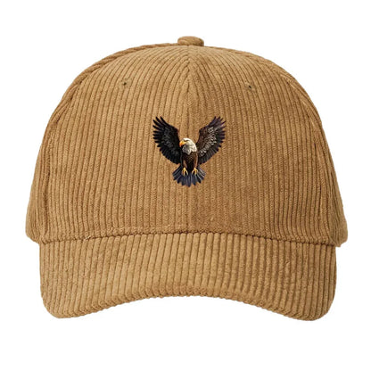Corduroy Baseball Cap Men American Eagle Design Patriotic Wildlife Sun Hat