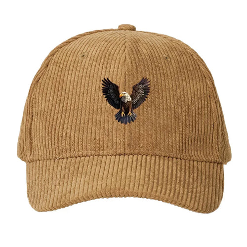 Corduroy Baseball Cap Men American Eagle Design Patriotic Wildlife Sun Hat