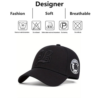 Unisex Gothic Letter FLB Embroidery Baseball Caps Outdoor Adjustable Casual Hats Sunscreen Hat