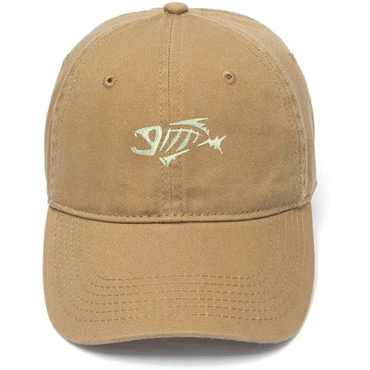 Lyprerazy Men's Baseball Cap Skeloton Fish Embroidery Hat