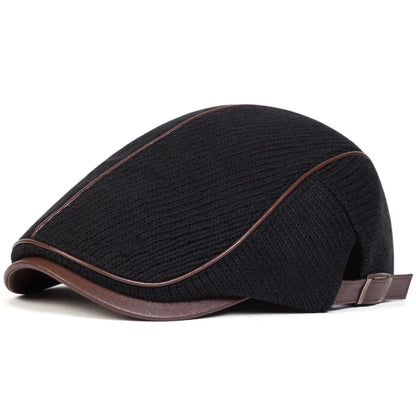 Men Autumn And Winter Warm Knitting Newsboy Caps