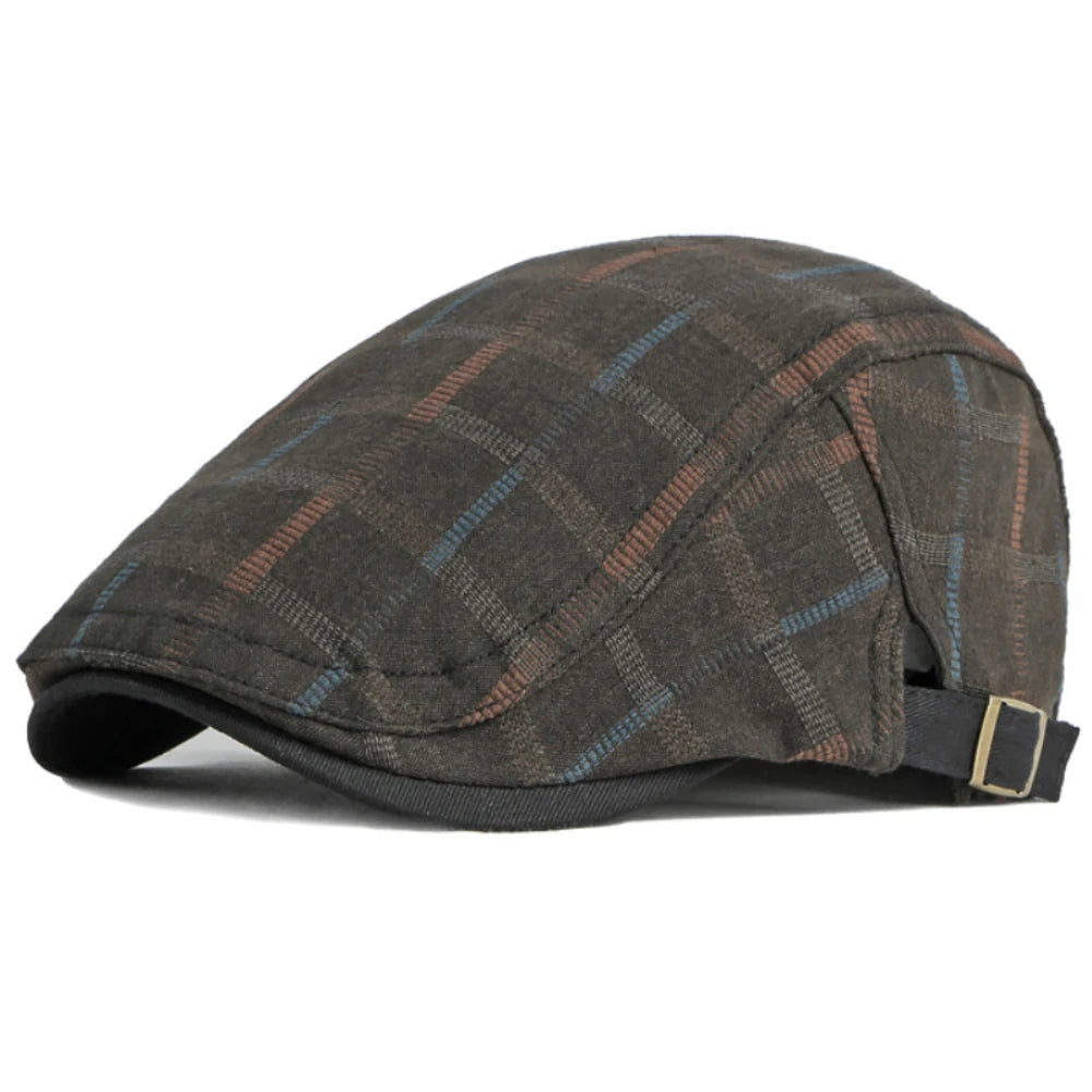 Men Women Artist Painter Plaid Beret Hat