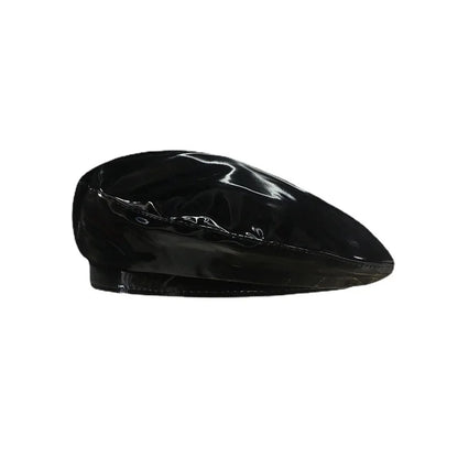 Korean Pu Bright Leather Beret Spring And Summer British