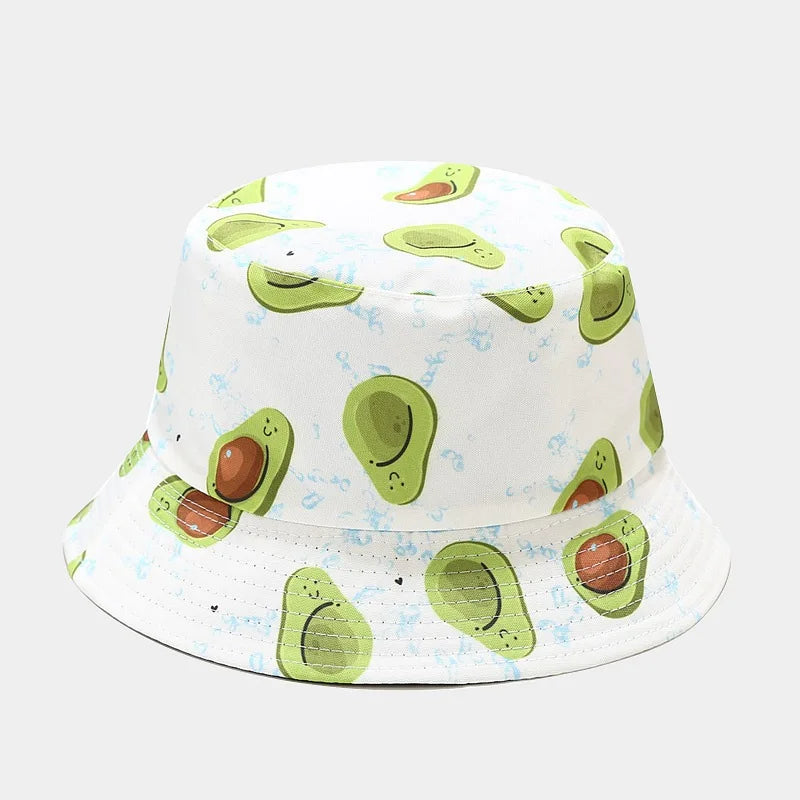 Creative Printed Fruit Pattern Bucket Cap