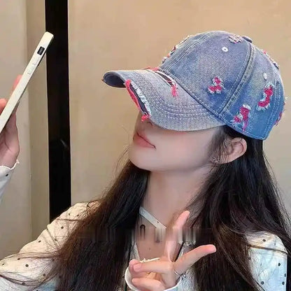Retro Color Denim Baseball Cap