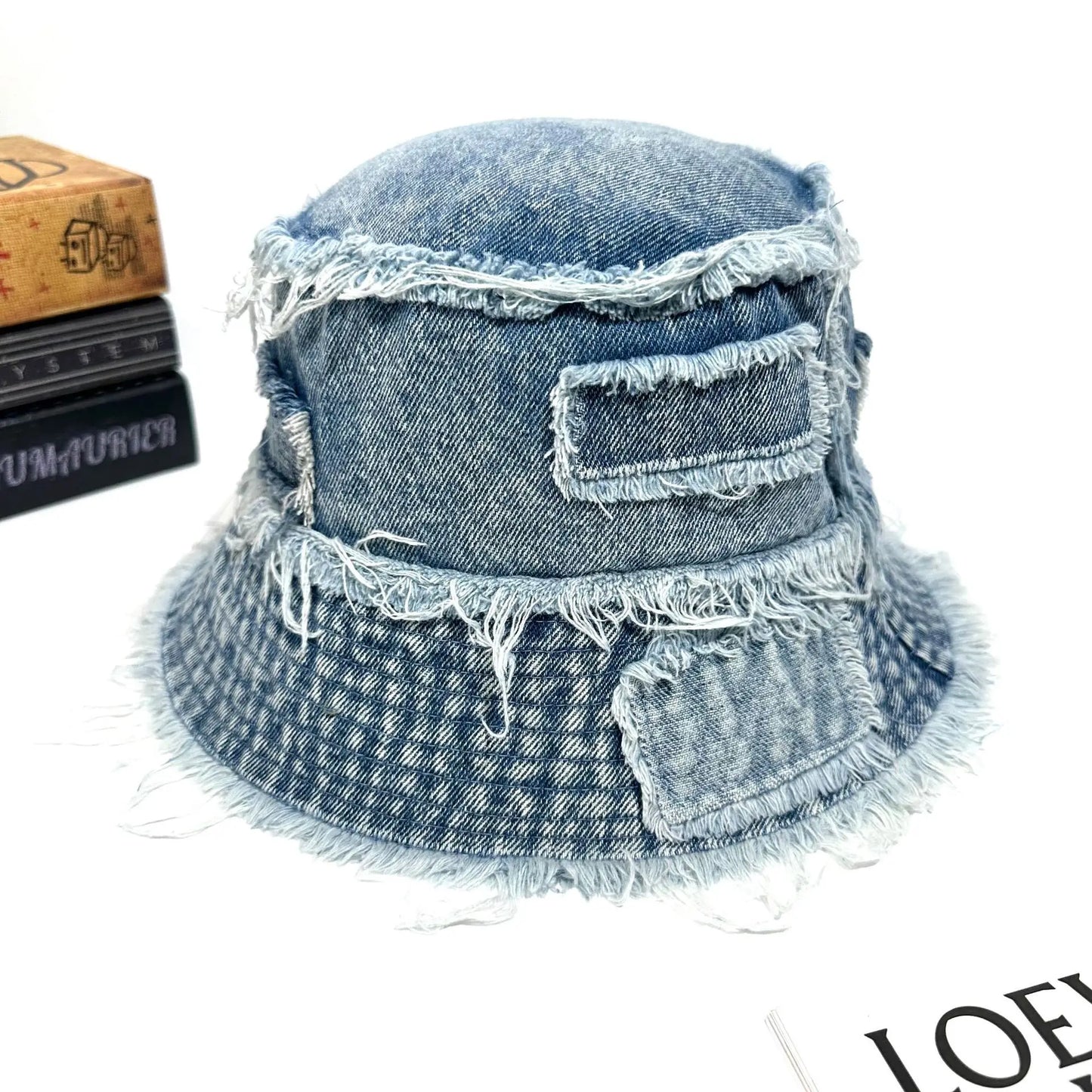 New Autumn Washed Denim Bucket Hat For Women