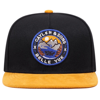 Personalized Creative Flat Edge Hat Belle YoeE Sunset Embroidery Fashion Hip Hop Hat