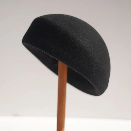 Women Beret French Style Winter Hats Formal Pillbox Hat Wool Felt Beret
