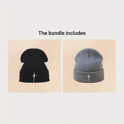 Beanie Hats Winter Knitted Cap Soft Warm Ski Hat Unisex Autumn Winter