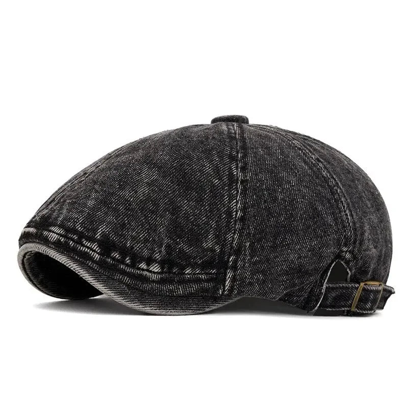 Spring And Autumn Cotton Solid Print Newsboy Caps