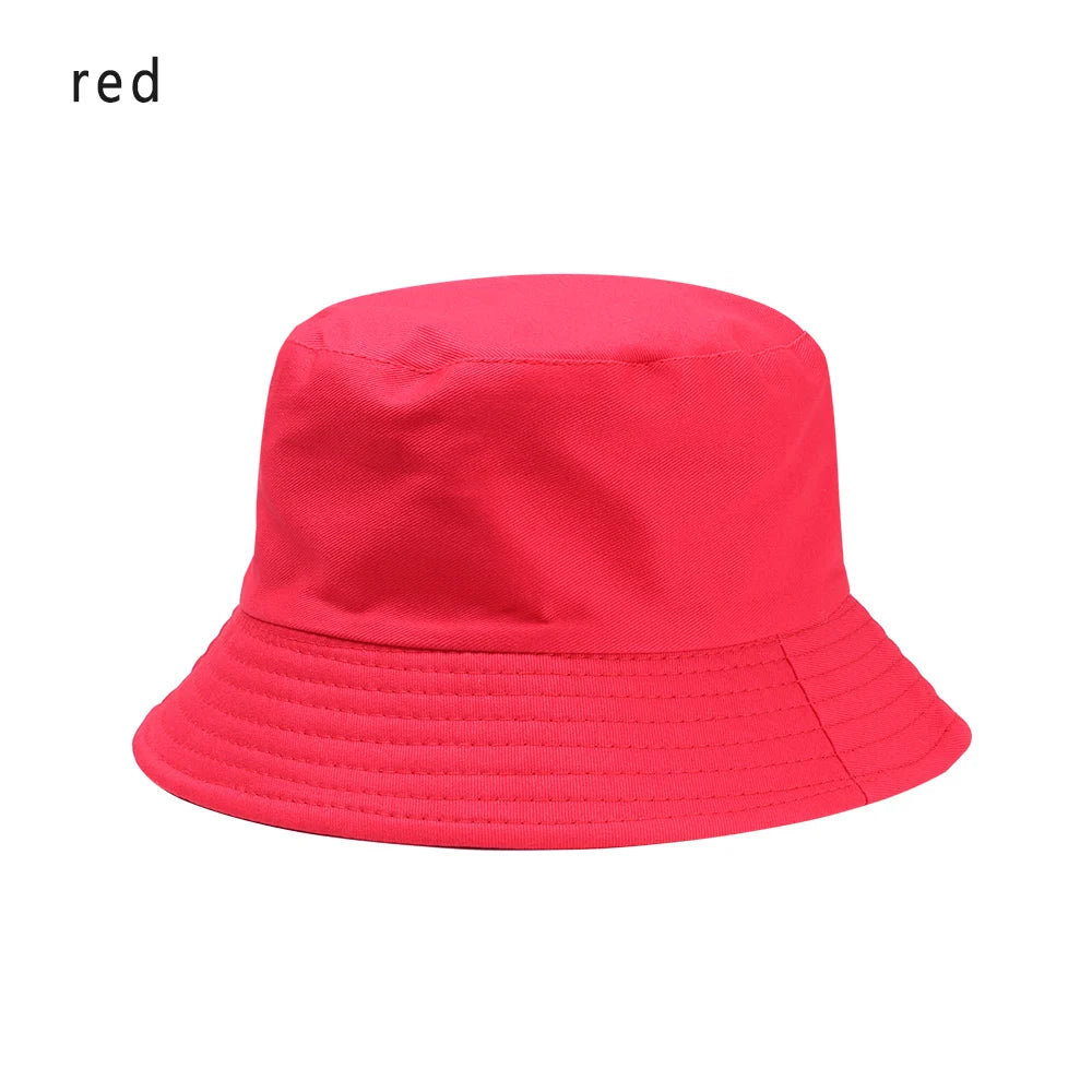 Panama Bucket Hat Candy Color/Hip Hop Maple Leaf Cotton