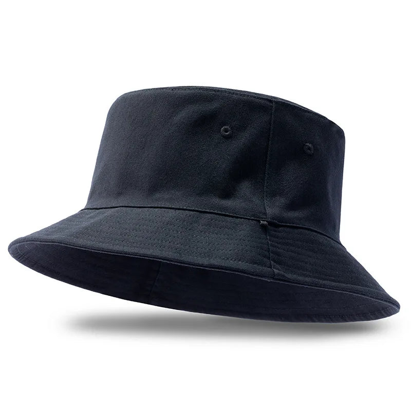 Reversible Bucket Hat Lady Summer Cotton Wide Brim Sun Caps