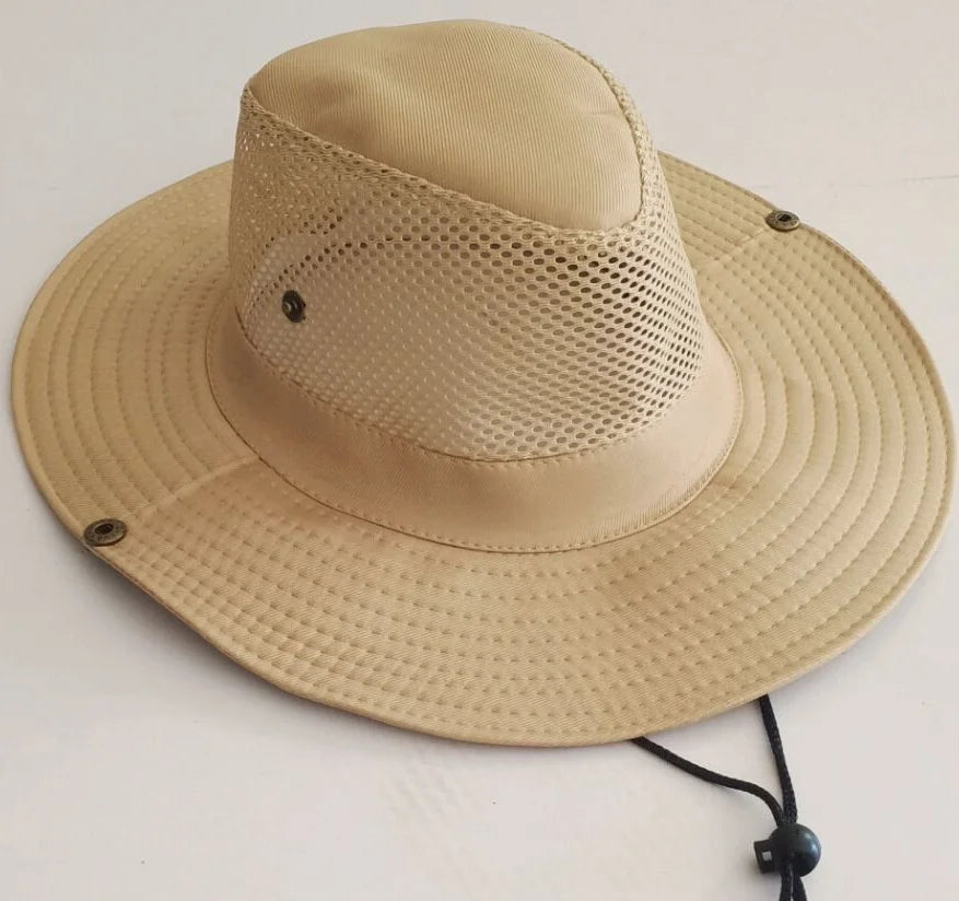 New Fishing Caps Men's Outdoor Hat Knight Cap Wide Straw Hat