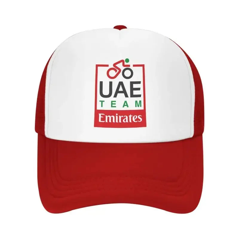 UAE Road Vehicle Print Mesh Baseball Cap Summer