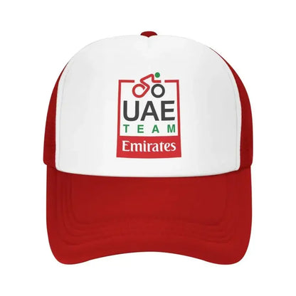 UAE Road Vehicle Print Mesh Baseball Cap Summer