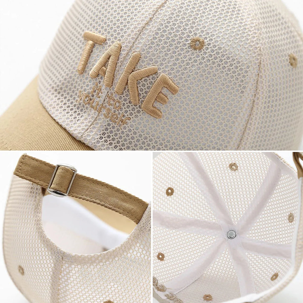 Letter Embroidered Baseball Cap For Kids Summer Sunscreen Mesh Hat Boy Girl Toddler Outdoor Breathable Sun Hats