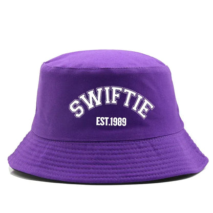 Wholesale Hot Sale Bucket Hat Print 1989 Summer Cotton Sun Beach Hat