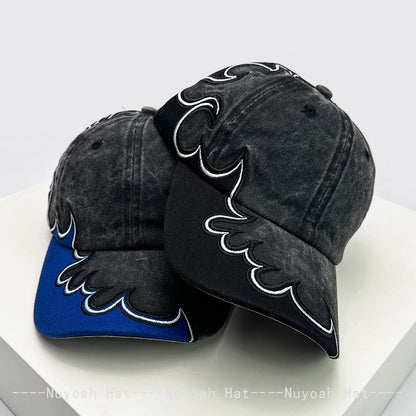 New Men Women American Street Embroidered Flame Baseball Hats