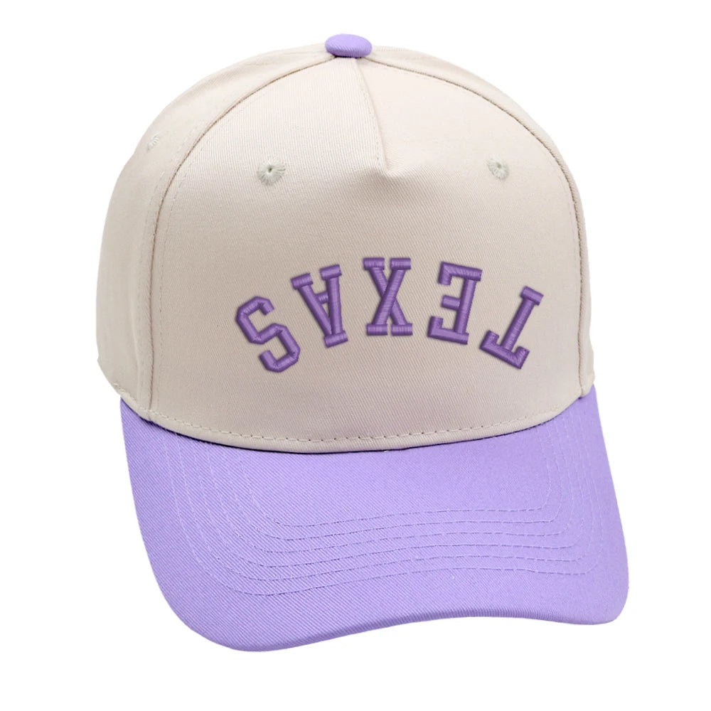 Texas Trucker Hat Upside Down 3D Embroidery Two Tone Baseball Cap