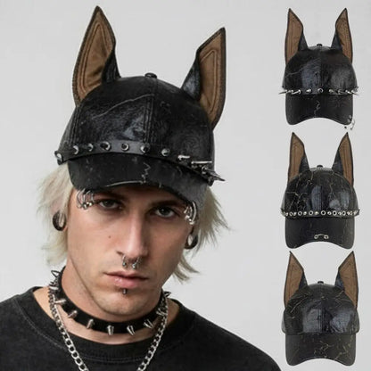 Fashion Punk Doberman Dog Ears Baseball Caps