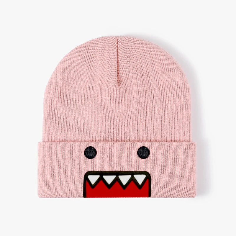 Cartoon Embroidered Knitted Hat Autumn Winter Outdoor