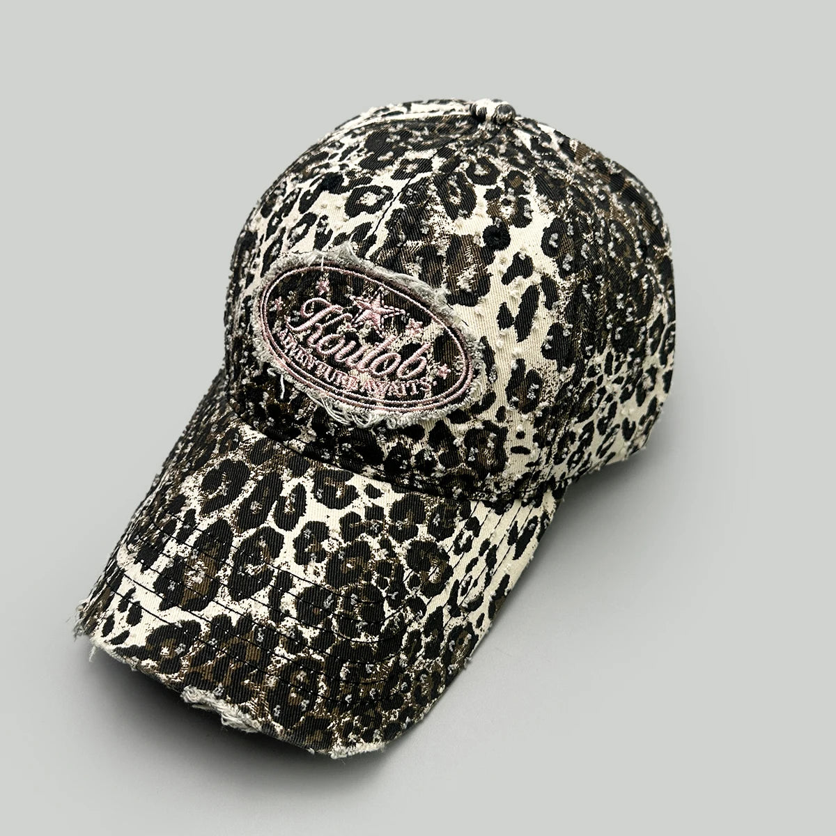 Street Retro Leopard Print Embroidery Baseball Hats