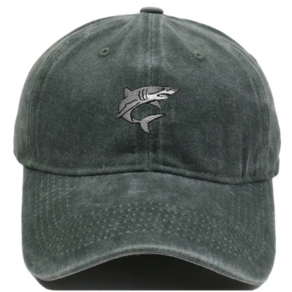 Shark Embroidery Design Baseball Cap