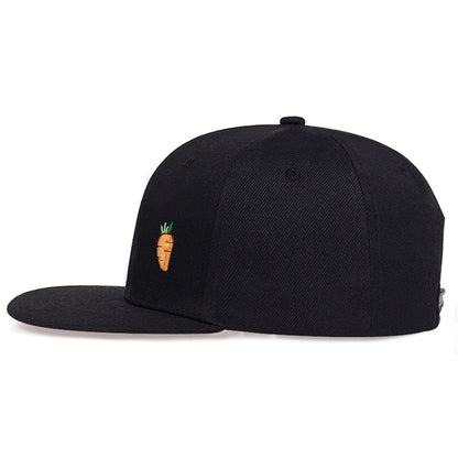 Unisex Carrot Embroidery HipHop Hats Fashion Spring Autumn Outdoor Adjustable Casual Baseball Caps Sunscreen Hat