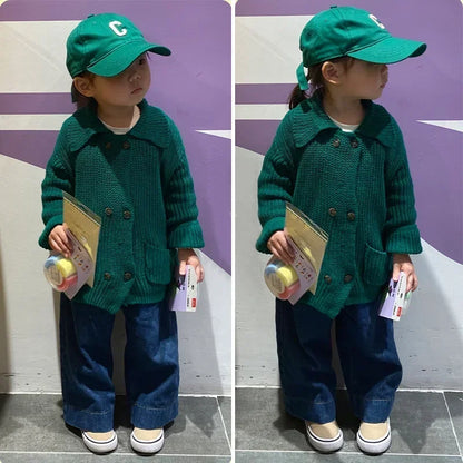 Kids Baseball Cap Korean Children Peaked Hat Cotton Boy Girl Outdoor Sun Visors Solid Color Baby Caps