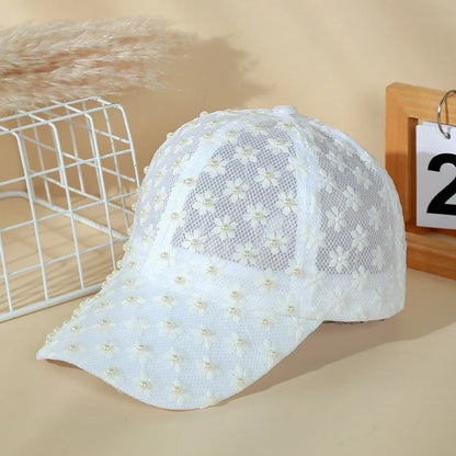 Fashion Mesh Floral Baseball Cap