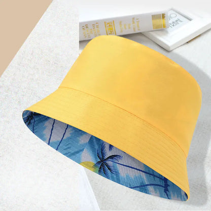 Solid Reversible Bucket Hats Men Women Outdoor