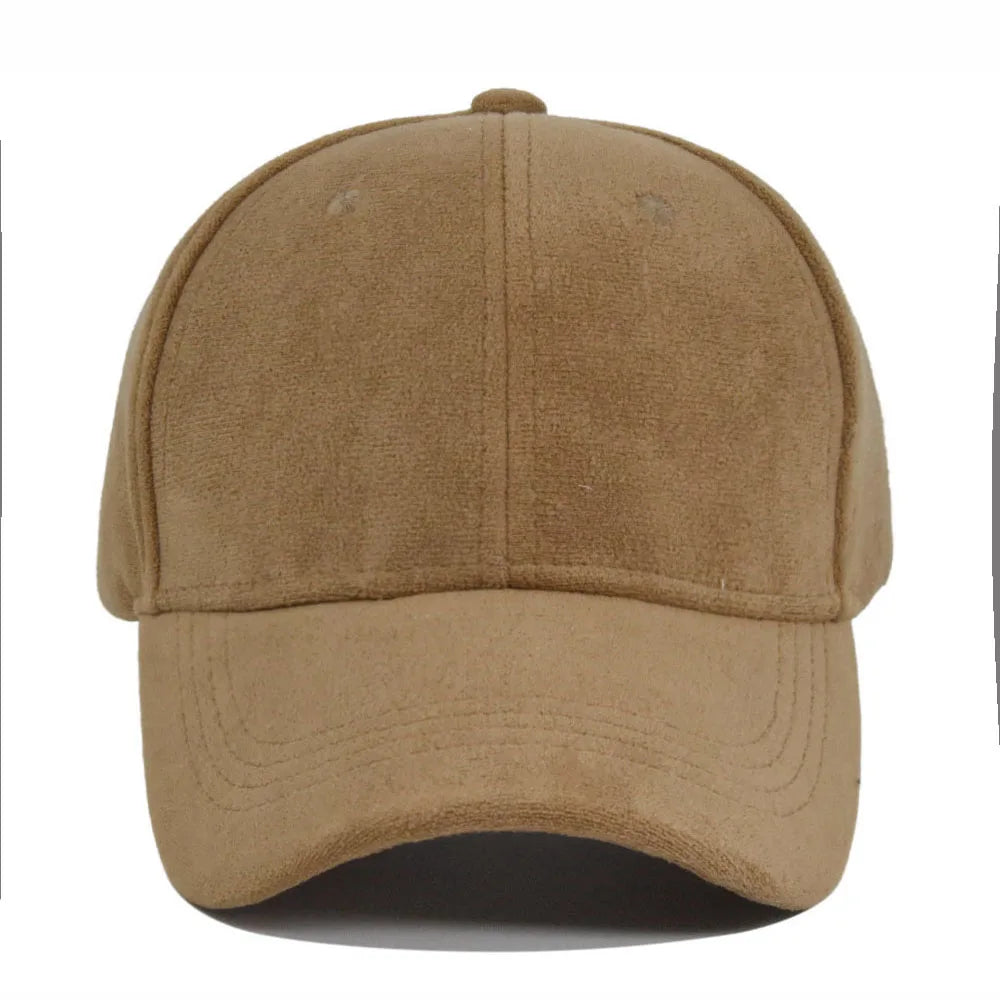 Fashion False Suede Baseball Caps For Men Women Autumn Winter
