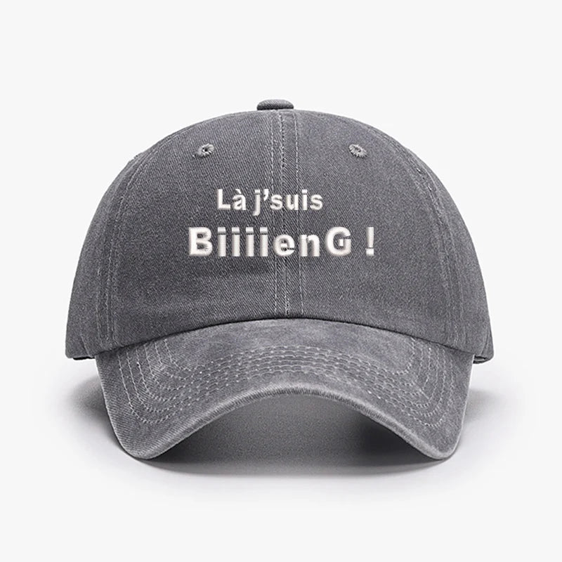 Fashion Brand Embroidery France Biiiieng Soft Men Baseball Caps