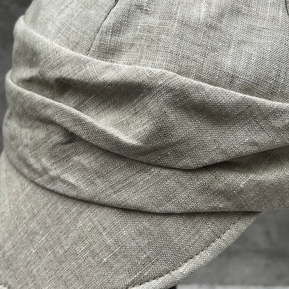 Slouchy Newsboy Cap Linen Summer Cap Casual Women Sun Cap