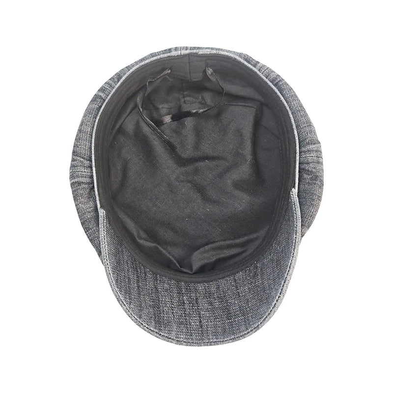 Women Vintage Washed Denim Octagonal Hat