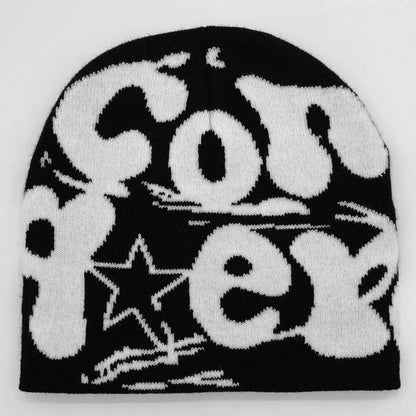 Y2k Beanie Hat Slouchy Beanie Vintage Beanie Warm Beanie