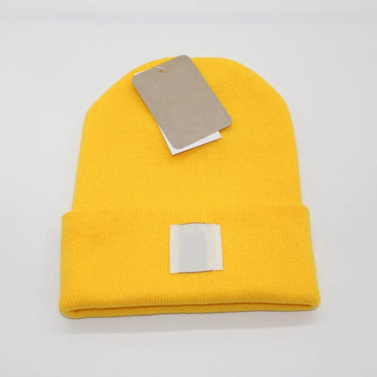 Multicolored Label Embroidery Workwear Woolen Hats Men Outdoor Keep Warm Cap