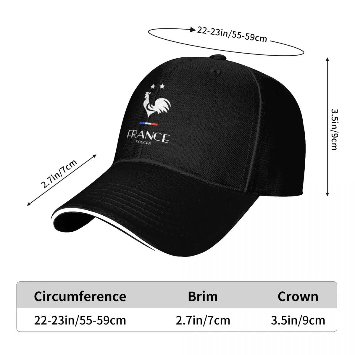 Rooster Soccer Football Sports Two Stars Baseball Cap