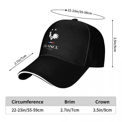 Rooster Soccer Football Sports Two Stars Baseball Cap