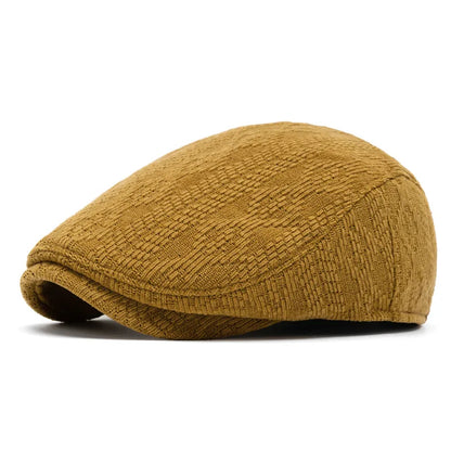 Men Autumn Winter Warm Beret Painter Hat Knitted Cap