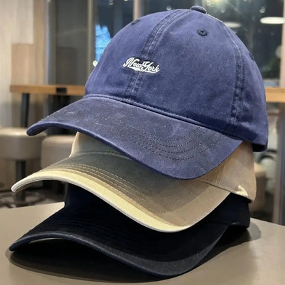 Korean Letter Embroidered Baseball Cap Simple Mesh Casual Hat For Men Women Outdoor Camping Daily Streetwear