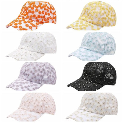 Casual Embroidered Flower Baseball Cap Adjustable