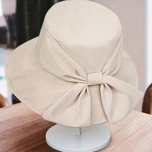 Panama Women's Spring/Summer Bow Knot Fisherman's Basin Water Bucket