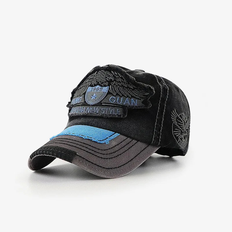 Unisex Washed Cotton Peaked Cap Fashion Letters Baseball Caps For Men Women