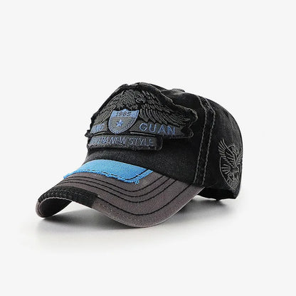 Unisex Washed Cotton Peaked Cap Fashion Letters Baseball Caps For Men Women