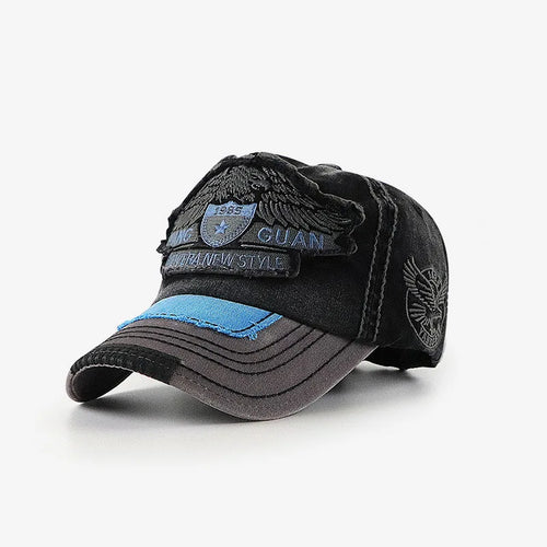 Unisex Washed Cotton Peaked Cap Fashion Letters Baseball Caps For Men Women
